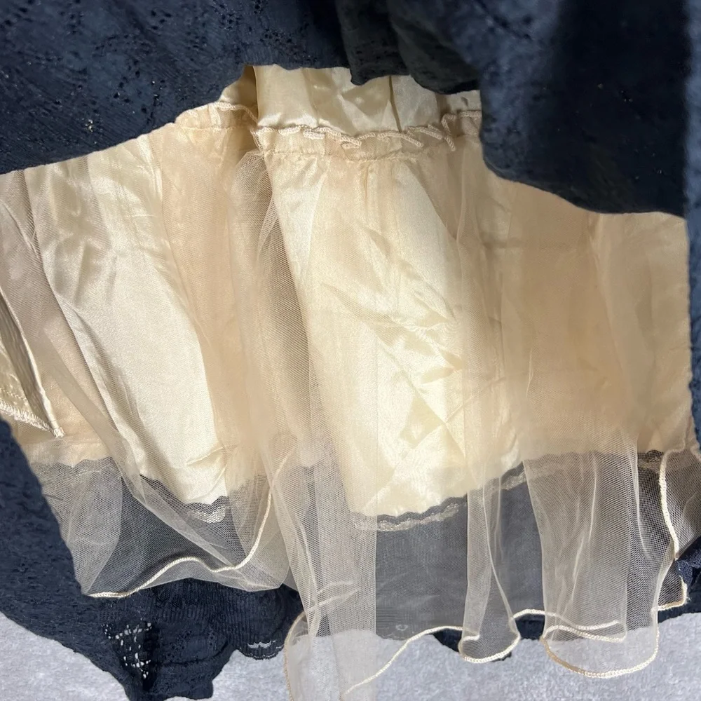 Anthropologie Dress Womens 2 Moulinette Soeurs Black Strapless Chic Lace Event - Picture 6 of 8